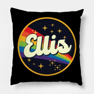 Ellis // Rainbow In Space Vintage Style Pillow