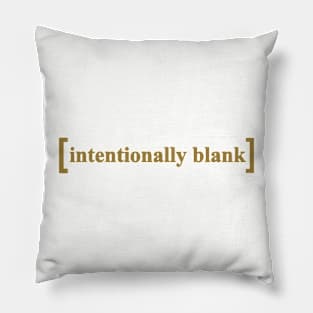 Intentionally blank banner Pillow