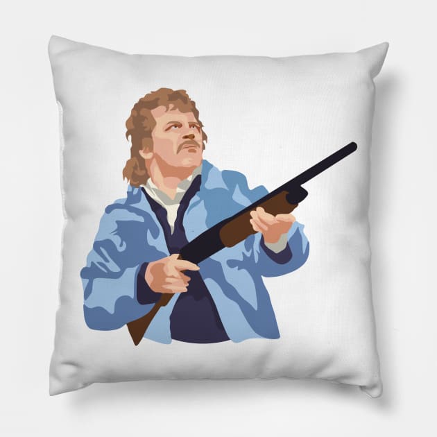 Zap Rowsdower Pillow by FutureSpaceDesigns