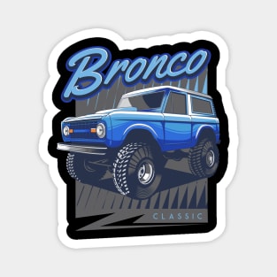 Classic Ford Bronco Blue Magnet