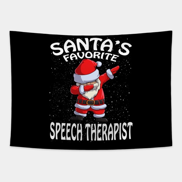 Santas Favorite Speech Therapist Christmas Tapestry by intelus