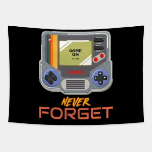 Never Forget Handheld Retro Vintage 70s 80s 90s 2000s Tapestry