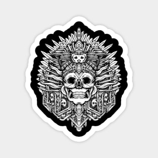 Mayan Death Skull Headdress Magnet