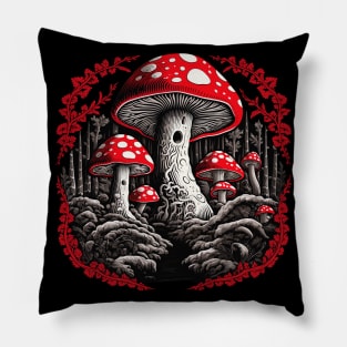 Amanita Muscaria Mushroom Pillow