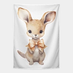 Kangaroo Wearing Bow Tapestry