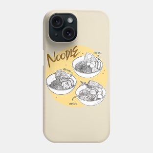 Different kind of ramen noodles bowls Phone Case