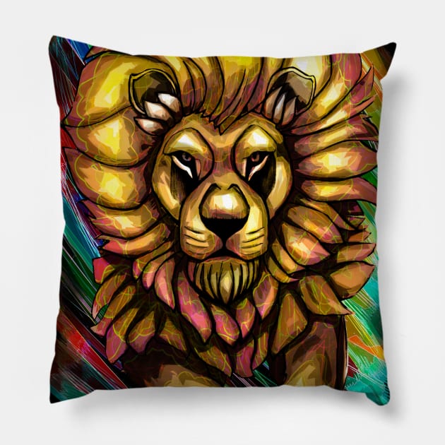 Lion Sketch Pillow by mangel