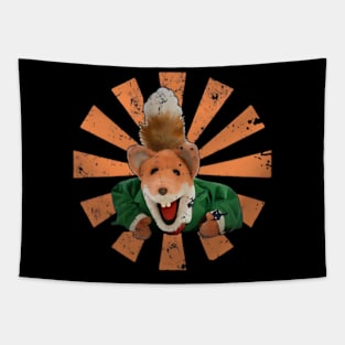 Basil Brush Retro Japanese Tapestry