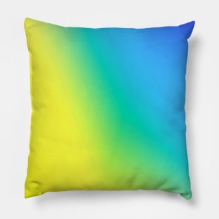 Yellow blue green abstract texture art Pillow