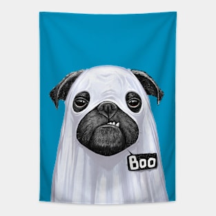 Pug Boo Tapestry