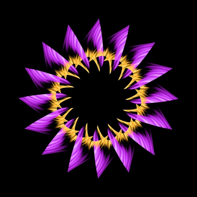 Purple and yellow mandala by Meo Design