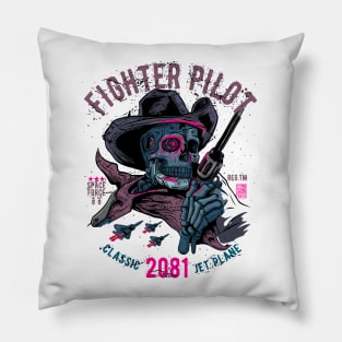 Tokebi's Cyberpunk Space Skull Cowboy Pillow