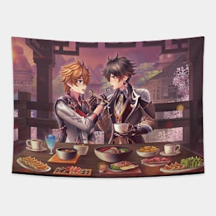 Childe x Zhongli Genshin Impact Tapestry