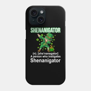 Shenanigator A Person Who Instigates Shenanigator Leprechaun Dabbing Phone Case