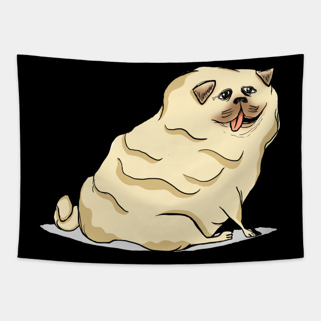 fat pug - Pug - Tapestry | TeePublic fat pug - Pug - Tapestry | TeePublic