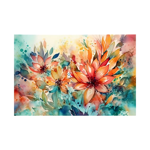 Beautiful floral background. Illustration in watercolor style. by osadchyii