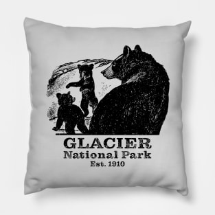 Glacier National Park Black Bears Pillow