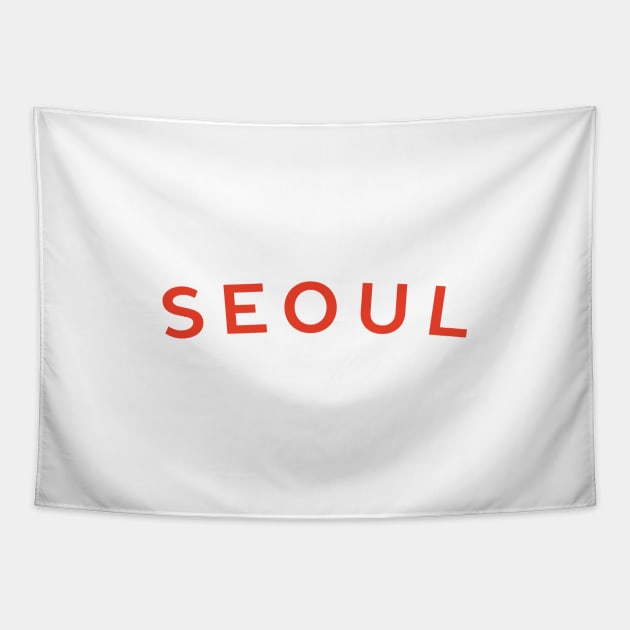 Seoul City Typography Tapestry by calebfaires