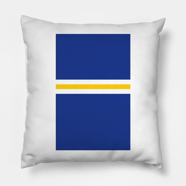 Everton FC Blue White Yellow Colours Bar Design Pillow by Culture-Factory