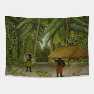 Banana Harvest by Henri Rousseau Tapestry