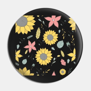 Cute flower floral pattern with sunflowers and other sweet florals Pin