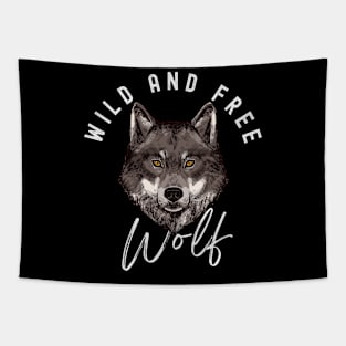 Wild And Free Wolf Face Tapestry