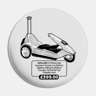 SINCLAIR C5 - advert Pin