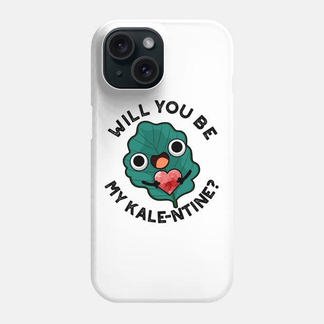 Will You Be My Kale-entine Cute Veggie Valentine Pun Phone Case by punnybone