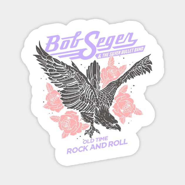 bob seger rock and rose Magnet by heri kahut