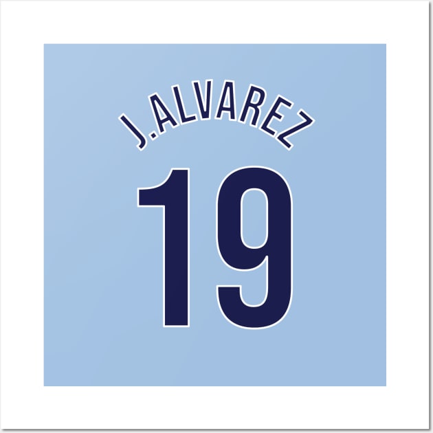 Julian Alvarez football jersey with number 19 Canvas Print for