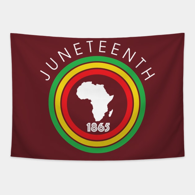 Juneteenth African Continent Tapestry by Blood Moon Design