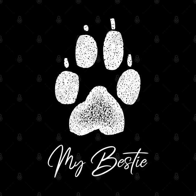 My Bestie -Dog Paw Print by PrintSoulDesigns