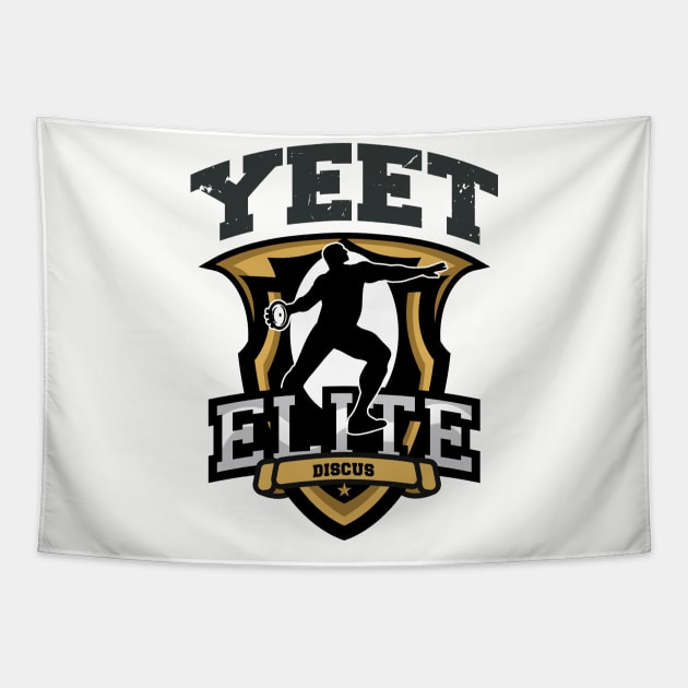 Yeet Elite Discus Athlete Badge Track N Field Athlete Tapestry by atomguy