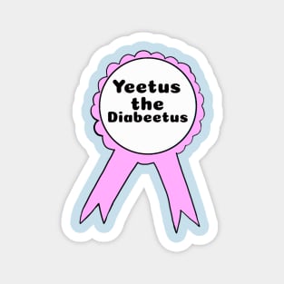 Yeetus the Diabeetus Ribbon - Light Pink Magnet