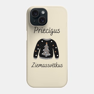 Priecīgus ziemassvētkus latvian merry christmas Phone Case