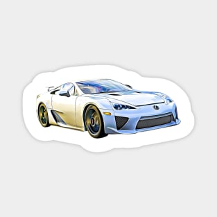 Lexus LFA Cartoon Black Magnet