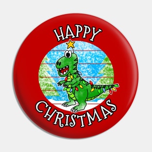 Christmas T-Rex Dinosaur Xmas 2022 Pin