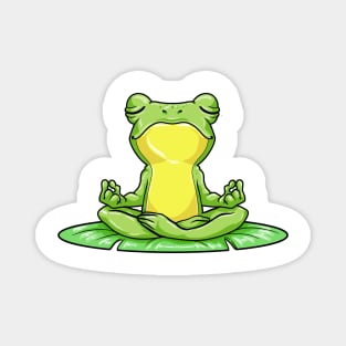 Cool frog is doing Yoga Magnet