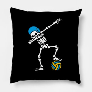 Dab dabbing skeleton Water polo Halloween Pillow