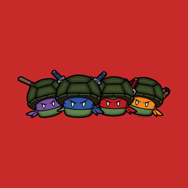 Ninja Mushrooms by jeffmcdowalldesign