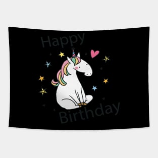 Happy Birthday Unicorn- Tapestry