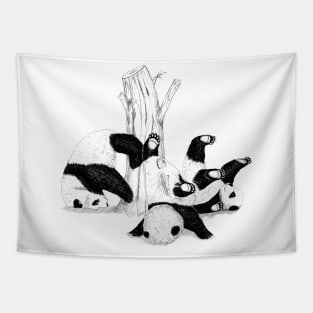 falling pandas Tapestry