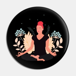 Day of Peace with Yoga and Meditation Pin