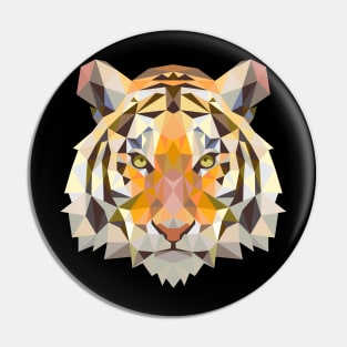 Tiger Polygon Face Pin