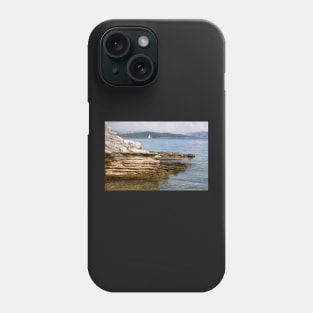 Corfu coastline (and Albania) Phone Case