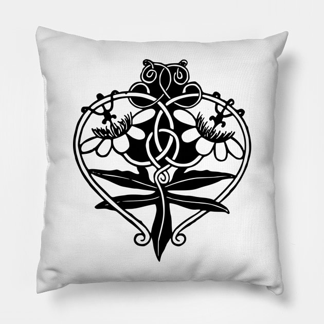 Medieval Celtic Heart Pillow by Vintage Boutique