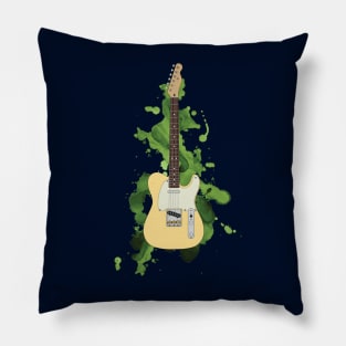 T-Style Electric Guitar Buttercream Color Pillow