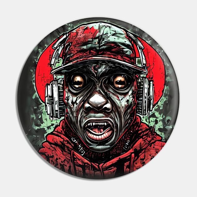Hip hop head Horror art style Pin by DarkWave
