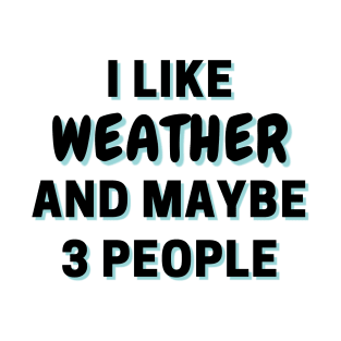 I Like Weather And Maybe 3 People T-Shirt