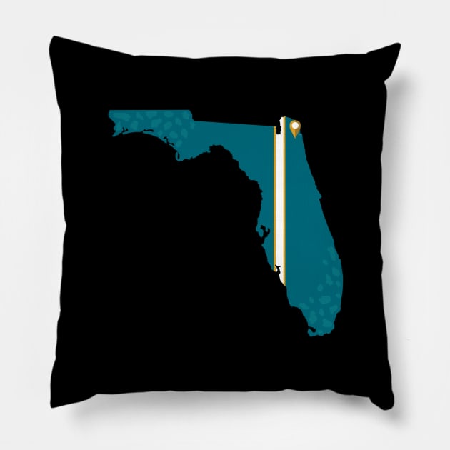 Jacksonville Football Pillow by doctorheadly